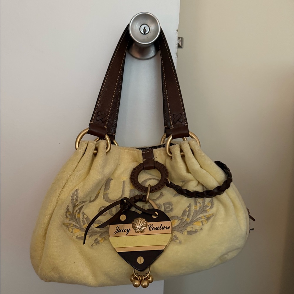 Juicy Couture Yellow and Brown Women's Bag